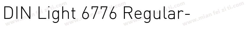 DIN Light 6776 Regular字体转换